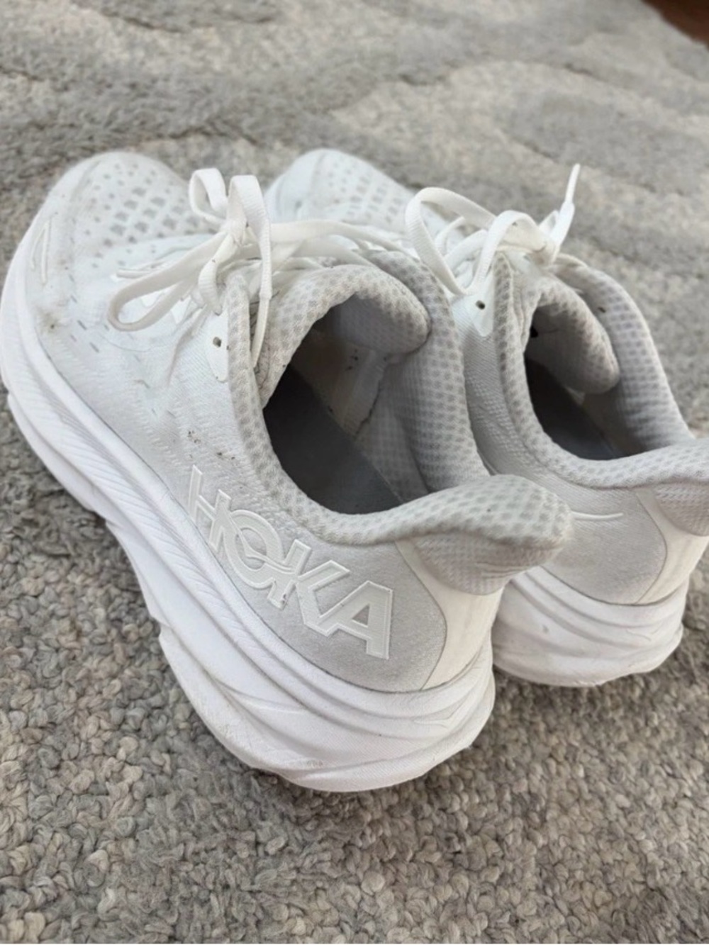 Hoka Women's White Athletic Running Shoes